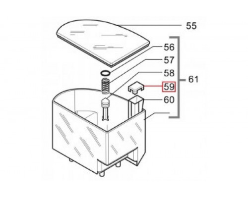 Заглушка поплавка для Saeco, 9161.050.230