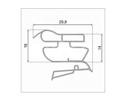 Уплотнитель холодильника 580x960мм Профиль ИН
