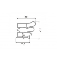 Уплотнитель холодильника 620x1660мм профиль ПС