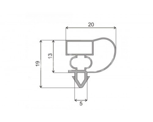 Уплотнитель двери холодильника (570x1510mm) Профиль Е1