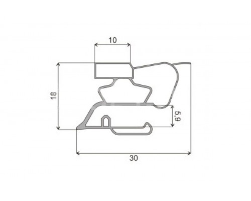 Уплотнитель для холодильника 580x1040 профиль СТ