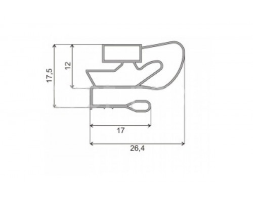 Уплотнитель холодильника Саратов 105, 580x825 профиль МА