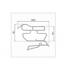 Уплотнитель холодильника 570x990мм Профиль ИН