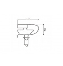 Уплотнитель для холодильника Hansa 615x560 профиль ЕА