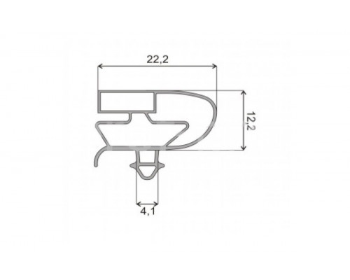 Уплотнитель для холодильника Hansa 615x560 профиль ЕА