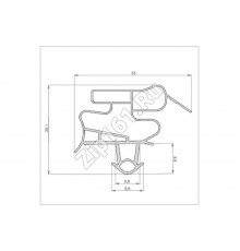 Уплотнитель холодильника 565x890мм Профиль BR