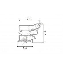 Уплотнитель холодильника 580x770мм профиль ПС