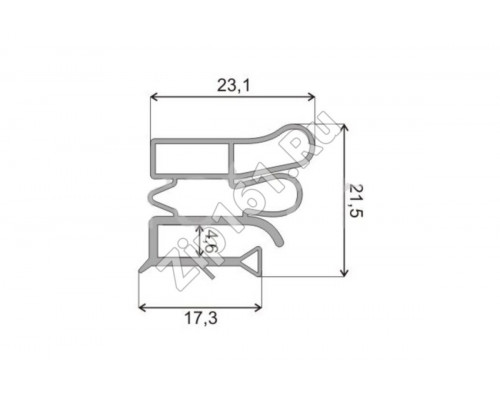 Уплотнитель холодильника 580x770мм профиль ПС