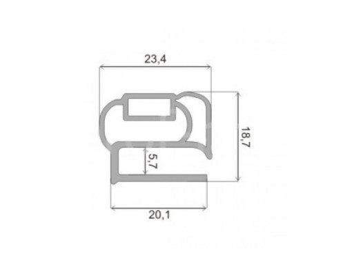 Уплотнитель холодильника (550x420мм) профиль P2