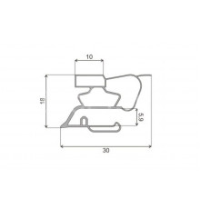 Уплотнитель 570x1140 мм для холодильника Indesit r30s профиль СТ