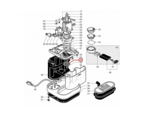 Сеточка Ø51,5 мм для Saeco Gaggia Baby 1081022