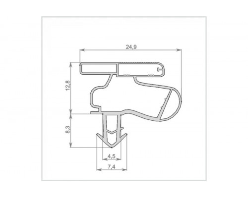 Уплотнитель холодильника 580x700мм Профиль