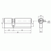 Цилиндр профильный ELEMENTIS 30/60, никелированный 1 шт.