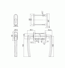 Гарнитур нажимной RotoLine Patio, бронза R05.5