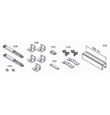 Комплект креплений для сдвижных дверей до 100 кг с системой sмягкого закрывания с направляющей 2 м