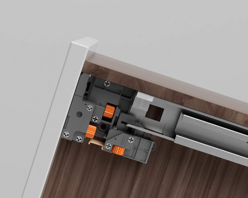 Комплект направляющих Soft-Close скрытого монтажа DTC D-Motion, L=250мм, полного выдвижения с доводчиком, для ЛДСП 16 мм, с 3D регулировкой (2 направляющие + 2 фиксатора) 1 ком.