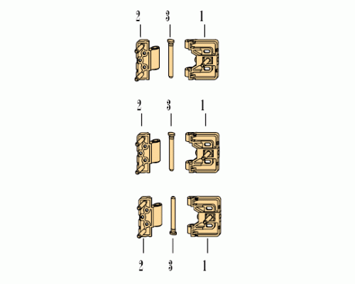 Комплект петель на створку FS 27/48 B TS