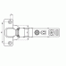 Петля Firmax для угловых дверей 30° Click-on без пружины, угол открывания 95°, 48мм,шуруп