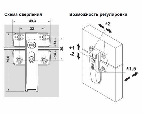 Петля центральная для Huwilift Fold / Senso / Free Fold