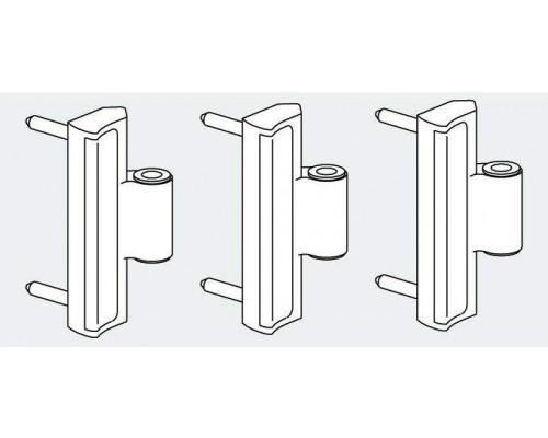 Петля на створке 20мм Patio FOLD Alu /3 шт./ неокрашенный