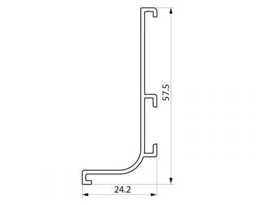 Профиль GOLA FIRMAX L-образный для нижних баз L=4200mm, алюминий 1 шт.