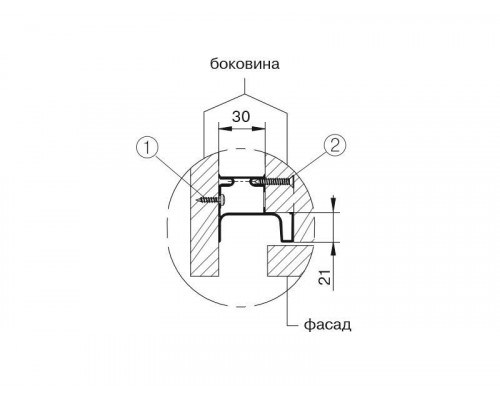 Профиль GOLA FIRMAX вертикальный боковой L=3000mm, алюминий черный 1 шт.