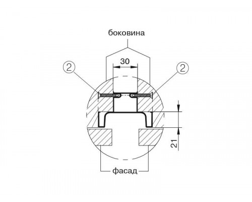 Профиль GOLA FIRMAX вертикальный средний L=3000mm, алюминий белый 1 шт.