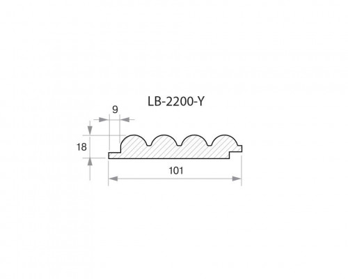 Профиль МДФ AGT LB-2200-Y 18*101*2800 мм, новый светлый орех (239) 6 шт.