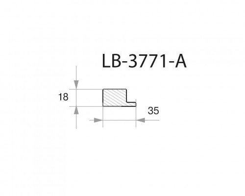 Профиль МДФ AGT LB-3771-A 18*35*2800 мм, супермат серый бесконечный 3017 (Timeless Grey)