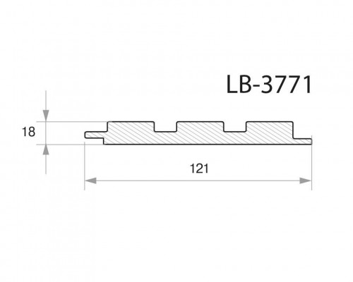 Профиль МДФ AGT LB-3771 18*121*2800 мм, белый шагрень (231)