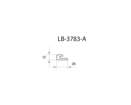 Профиль МДФ AGT LB-3783-A 12*26*2800 мм, супермат серый бесконечный 3017 (Timeless Grey)