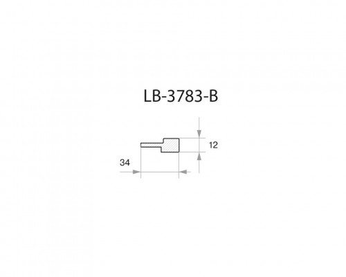 Профиль МДФ AGT LB-3783-B 12*34*2800 мм, супермат Сахара крем 3019 1 шт.