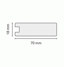 Профиль MP-1018 МДФ AGT 18*70*2800 мм, супермат белый (734) 1 шт.