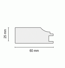 Профиль MP-5159 МДФ AGT SUPRAMAT 25*60*2800 мм, супермат, форест грин 3027 1 шт.