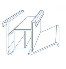 Профиль подставочный совместим с профилем РЕХАУ 60/70 (561U), (с прижимом под подоконник), 6.5м, белый