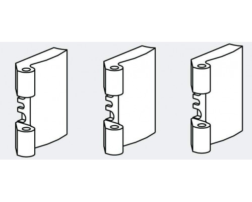 Петля на створке 50мм FOLD /3 шт./, серебро R01.1 1 ком.