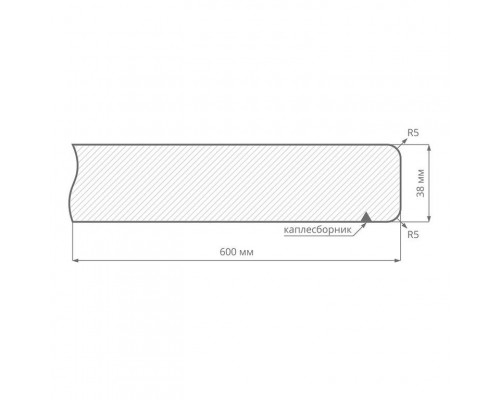 Столешница-постформинг Alphalux R5 4802/S Сплит 4200*600*40 мм 1 шт.