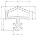 Уплотнитель контурный для межкомнатных дверей DEVENTER, ТПЕ, белый цена за 1 метр