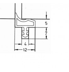 Уплотнитель контурный для межкомнатных дверей DEVENTER, ТПЕ, бежевый