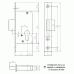 Замок ригельный, 50/PZ/F24/25, 3251202 1 шт.